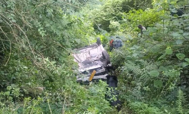 पिथौरागढ़-चंपावत हाईवे पर खाई में गिरी कार, एक की मौत; तीन गंभीर घायल