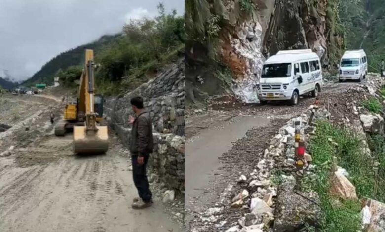 उत्तराखंड में बारिश से बढ़ी मुश्किलें, यमुनोत्री हाईवे पर जोखिमभरी आवाजाही; गंगोत्री मार्ग पर भी भूस्खलन